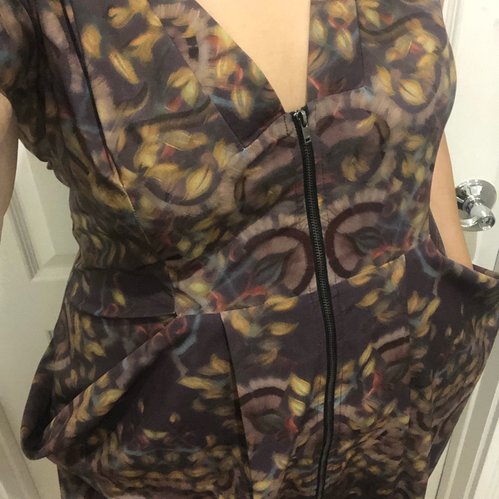 City Chic front zip tunic with pockets